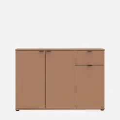 Komoda 3-drzwiowa z szufladą GANYMEDE terracotta