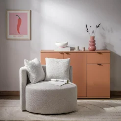 Komoda 3-drzwiowa z szufladą GANYMEDE terracotta