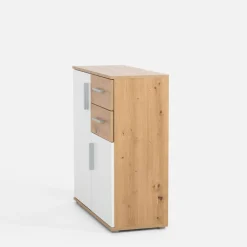 Komoda 2-drzwiowa z szufladami IKOLI biała