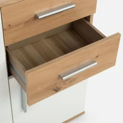 Komoda 2-drzwiowa z szufladami IKOLI biała