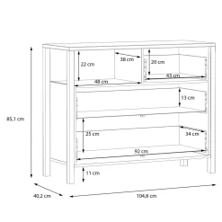 Komoda industrialna do sypialni HIGH ROCK
