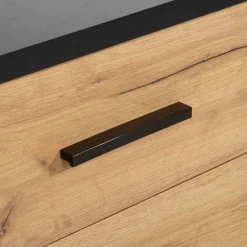 Komoda MALI 2D4S dąb craft/czarny