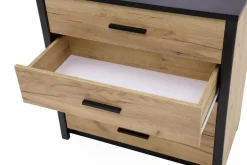 Komoda MALI 4S dąb craft/czarny