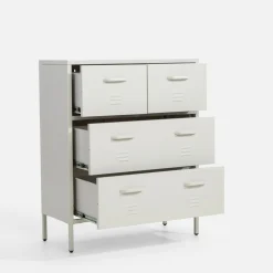 Komoda metalowa z szufladami BLEIZ jasnoszara