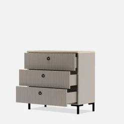 Komoda ryflowana z szufladami DOMINICA