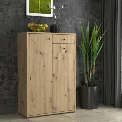 Komoda TEMPRA 2 wysoka 2D2S dąb artisan