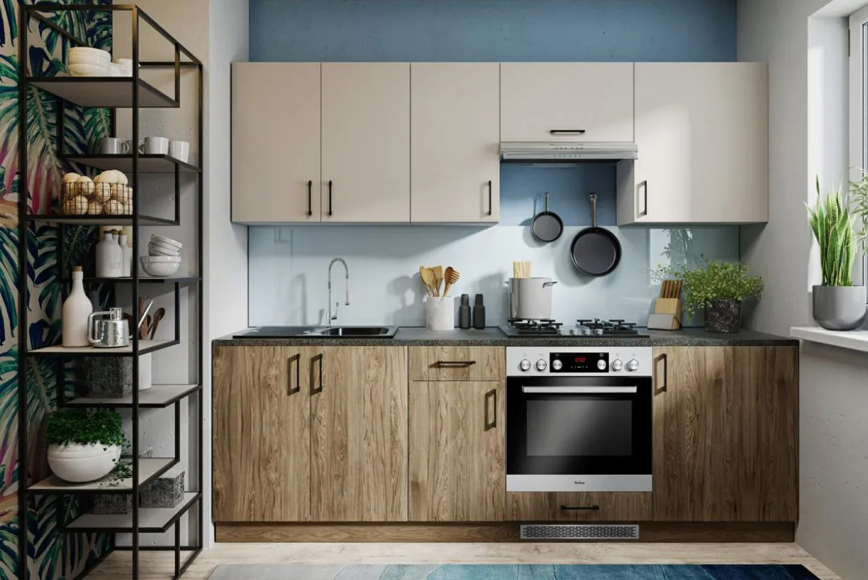 Komplet 2 cokołów BASIC PLUS z uszczelką i 2 narożnikami BP/CB2X50/10 dark rockfort hickory