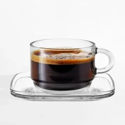 Komplet 6 filiżanek ze spodkiem 200 ml