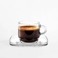 Komplet 6 filiżanek ze spodkiem 70 ml