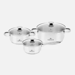 Komplet 3 garnków FIRST z formą silikonową do tarty