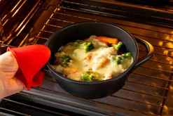 Komplet 3 garnków z 2 rękawicami w zestawie