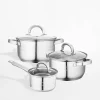 Komplet 3 garnków ze stali nierdzewnej REMO