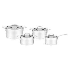 Komplet 4 garnków ze stali nierdzewnej AMARO