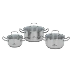 Komplet 3 garnków ze stali nierdzewnej SIMPLE