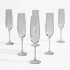 Komplet 6 kieliszków do szampana WATERFALL 190 ml