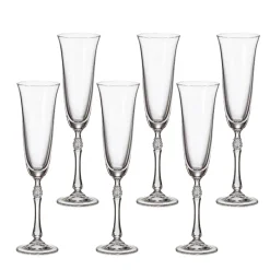 Komplet 6 kieliszków do szampana PARUS BOHEMIA 190 ml