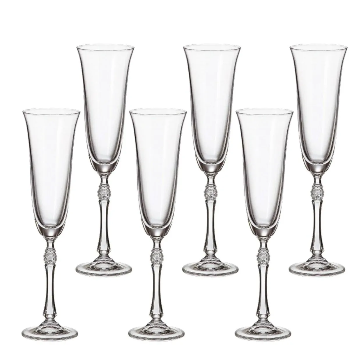 Komplet 6 kieliszków do szampana PARUS BOHEMIA 190 ml