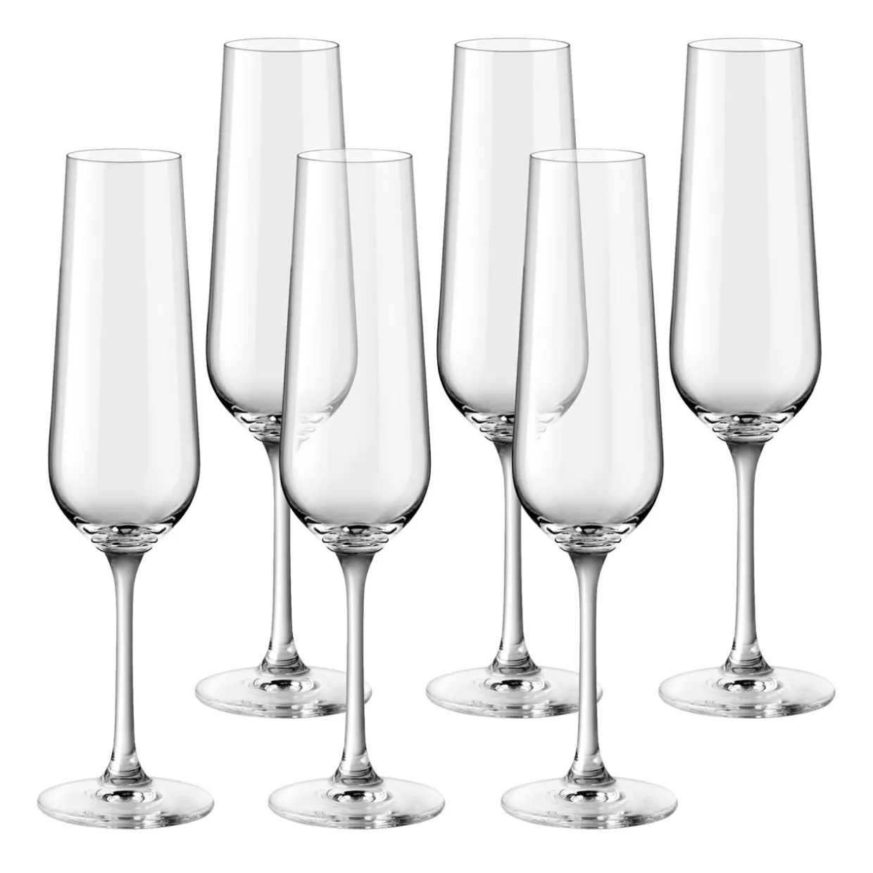 Komplet 6 kieliszków do szampana BONITA 200 ml