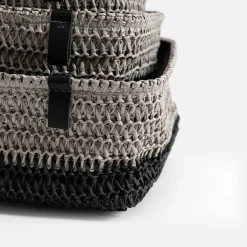 Komplet 3 koszy do przechowywania szaro-czarny