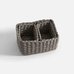 Komplet 3 koszy do przechowywania, szary