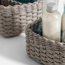 Komplet 3 koszy do przechowywania, szary