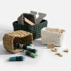 Komplet 3 koszy do przechowywania, szary