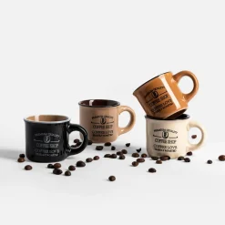 Komplet 4 kubków ceramicznych 110 ml