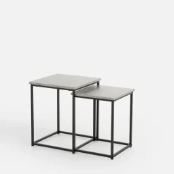 Komplet 2 metalowych stolików