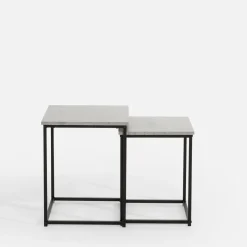 Komplet 2 metalowych stolików