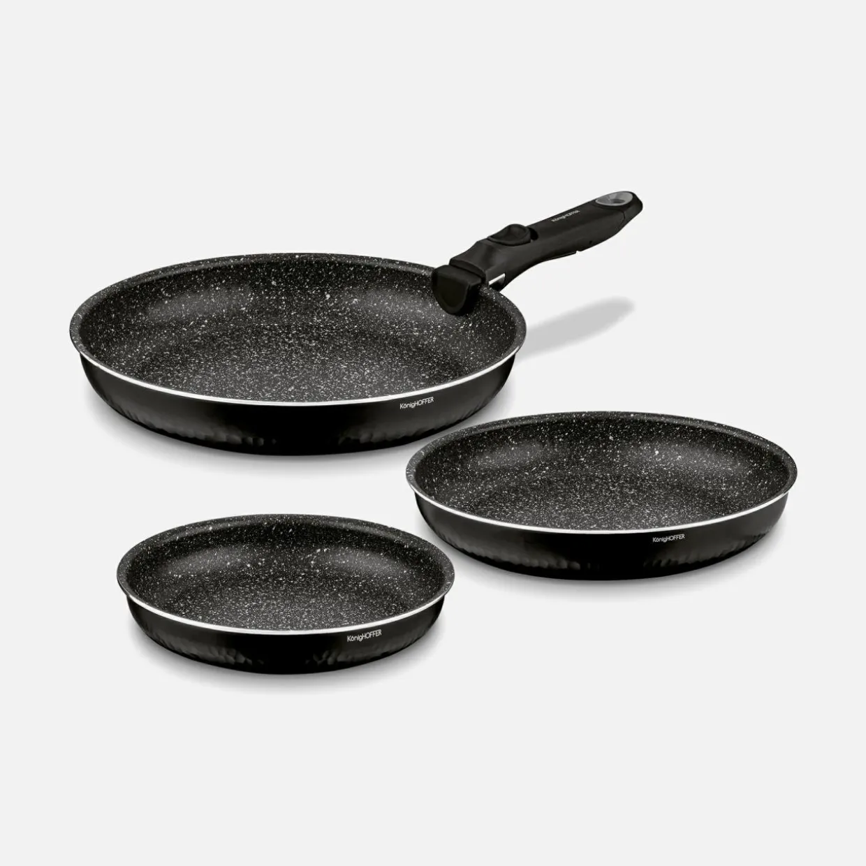 Komplet 3 patelni z odpinaną rączką KÖNIGHOFFER HANDY