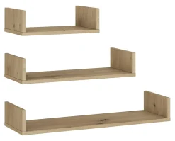 Komplet 3 półek TRIO dąb artisan
