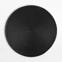 Komplet 2 podkładek stołowych czarne 38 cm