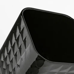 Komplet 3 pojemników czarnych GEOMETRIC 11,5x11,5x12,3 cm