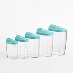 Komplet 5 pojemników na produkty sypkie