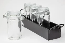Komplet 4 pojemników na przyprawy na stojaku 80 ml