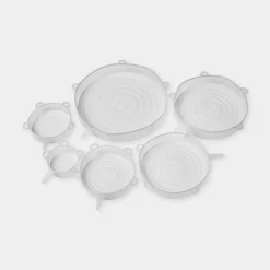 Komplet 6 pokrywek białych SILCO