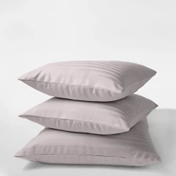 Komplet 2 poszewek adamaszek pudrowy róż PURE 70x80 cm