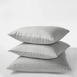 Komplet 2 poszewek adamaszek szare PURE 70x80 cm