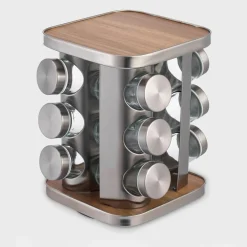 Komplet 12 przyprawników na stojaku