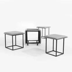 Komplet 5 pufów welurowych KREATYVA