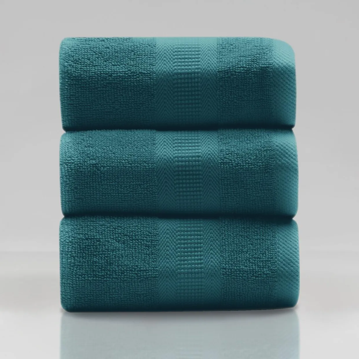 Komplet 3 ręczników bawełnianych turkus 30x30 cm
