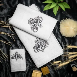 Komplet 3 ręczników biały SUŁTAN