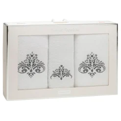 Komplet 3 ręczników biały SUŁTAN