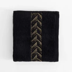 Komplet 2 ręczników biały/czarny GLOW