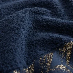 Komplet 2 ręczników biały/granatowy GLOW