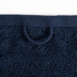 Komplet 2 ręczników biały/granatowy GLOW