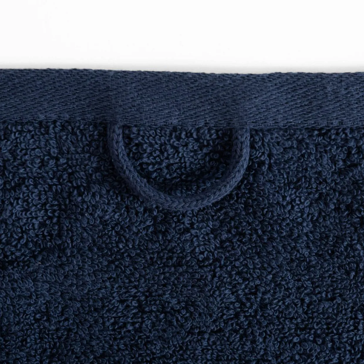 Komplet 2 ręczników biały/granatowy GLOW