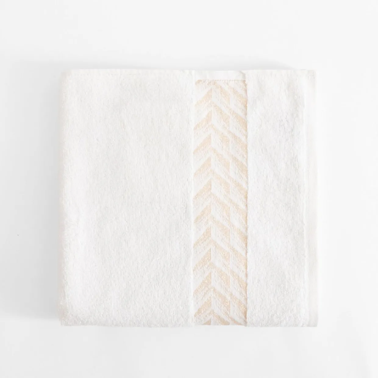 Komplet 2 ręczników biały/granatowy GLOW