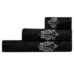 Komplet 3 ręczników czarny SUŁTAN
