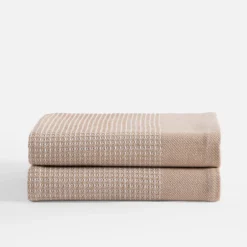 Komplet 2 ręczników kuchennych beżowe 40x60 cm